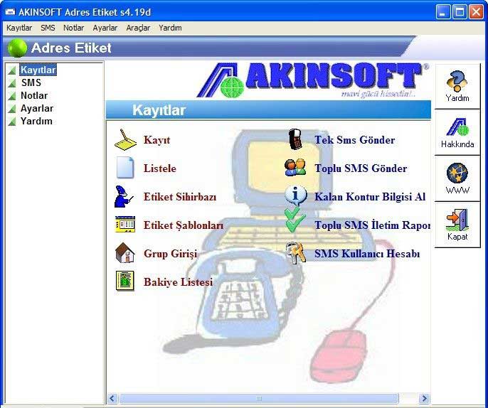 AKINSOFT Adres Etiket